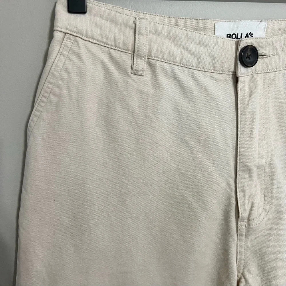 Rolla’s Wide Leg High Rise Off White Pants size 8 Short